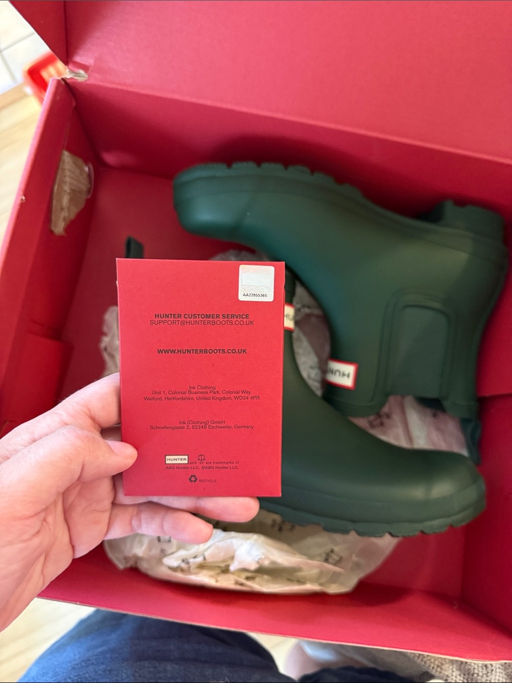 Hunter Green Chelsea Waterproof Rain Boots - Picture 2 of 5